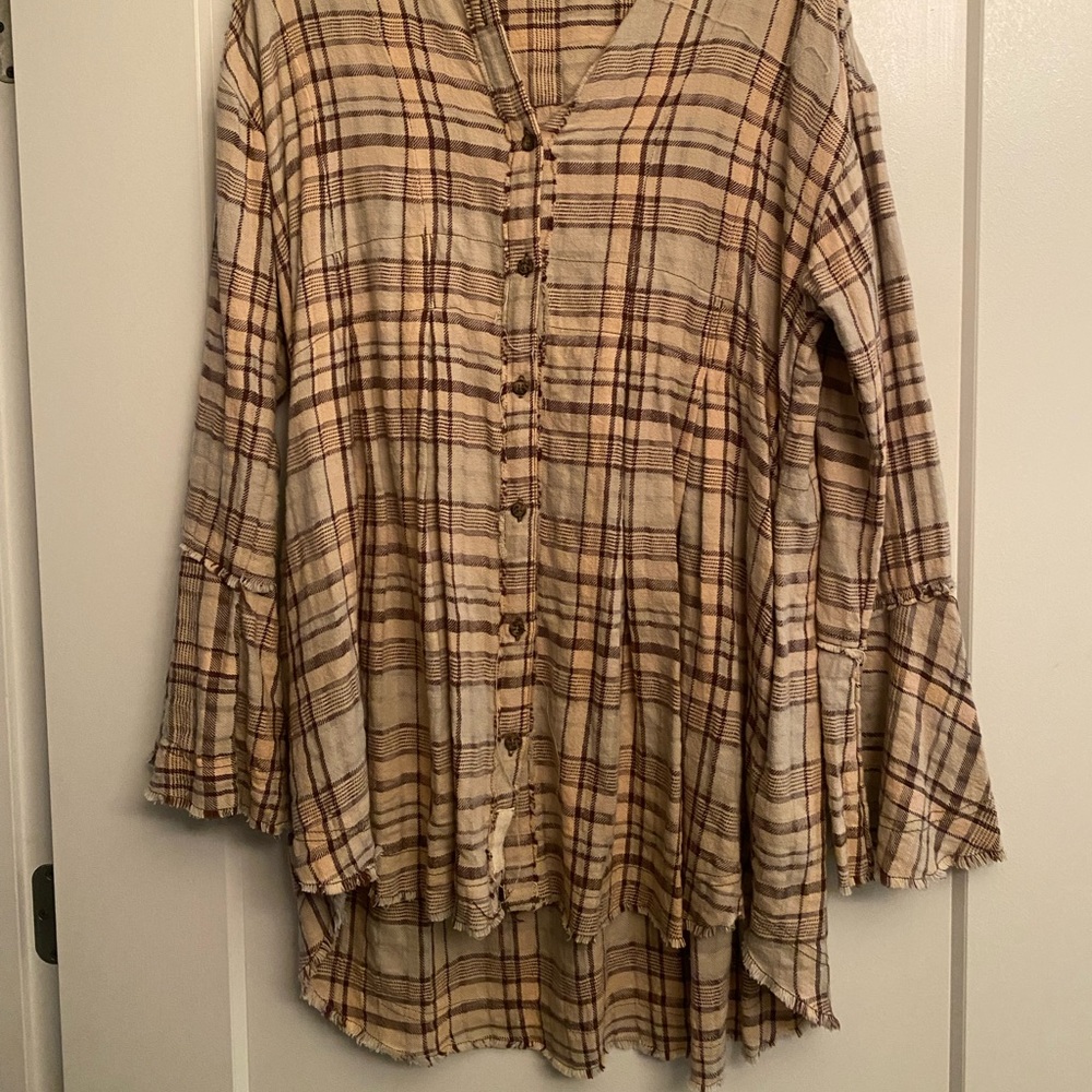 Free People Mary Anne Plaid Buttondown - Picture 9 of 9